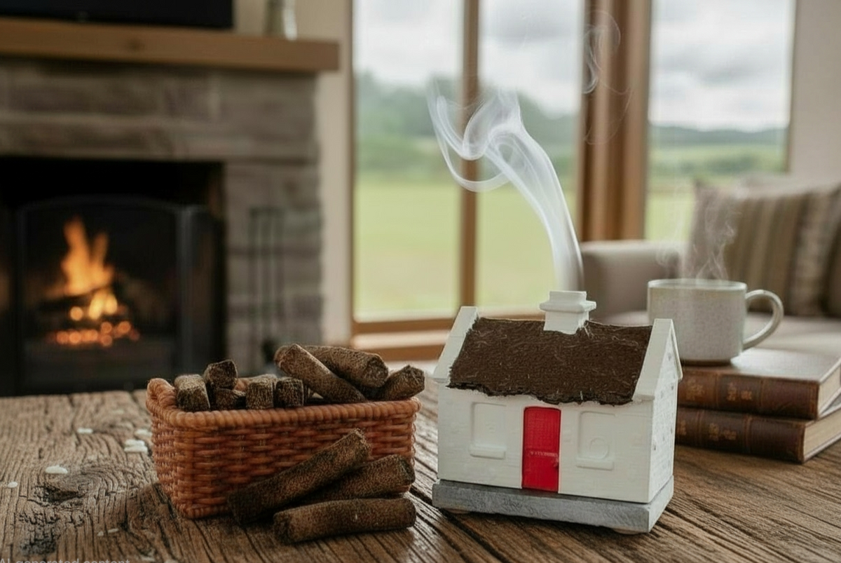 Basket of turf incense 