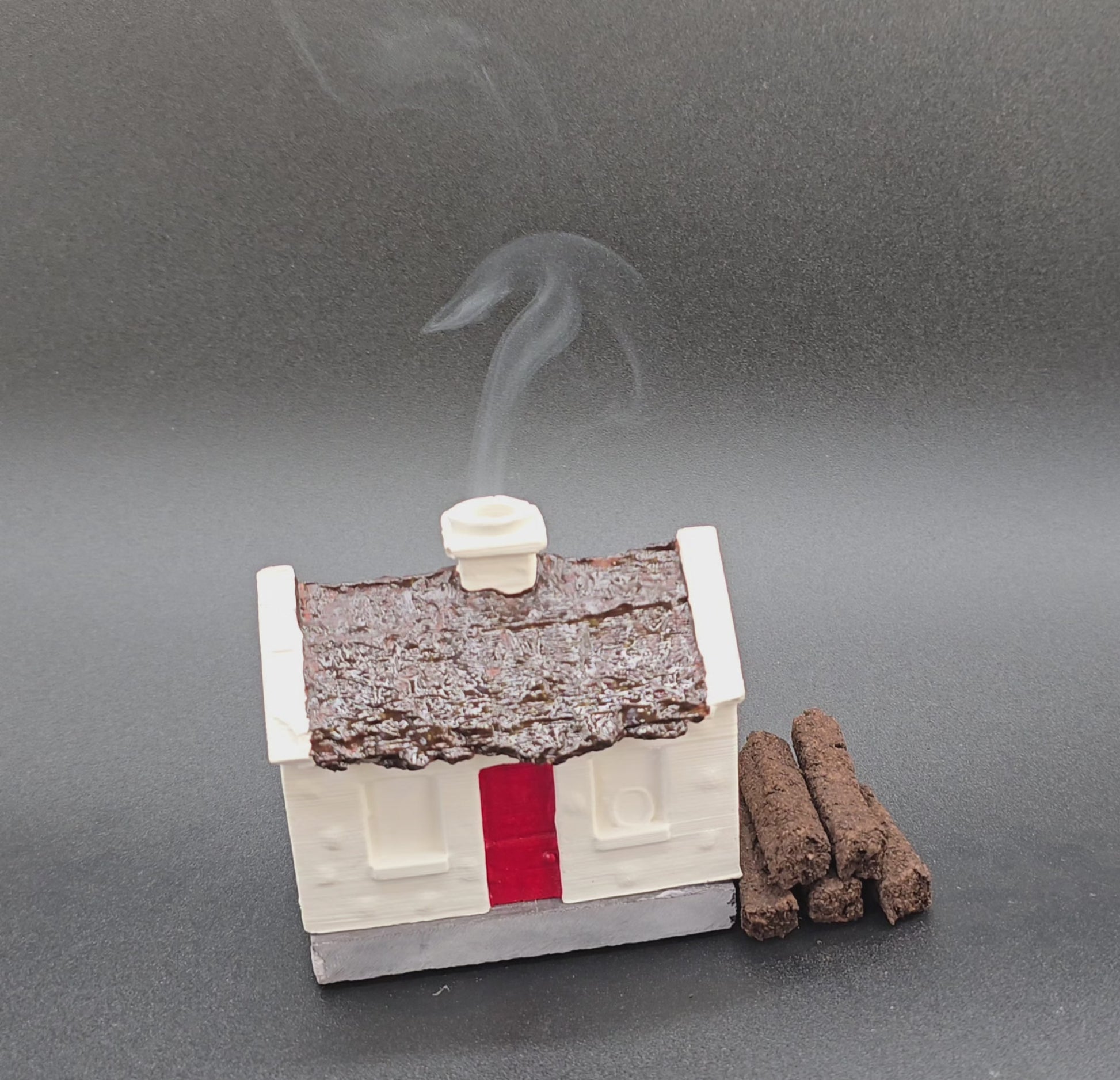 Irish Turf cottage smoking